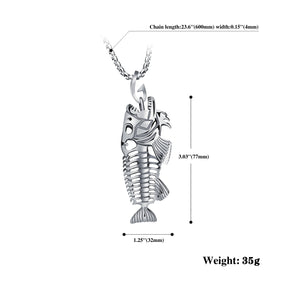 Fish Skeleton Necklace