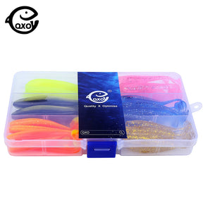 QXO 50Pcs Silicone Soft Lure Kit