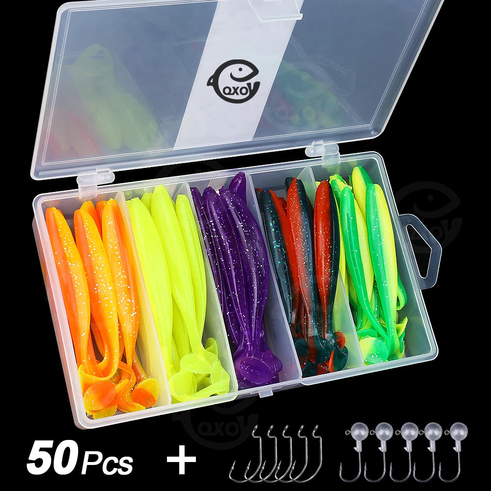 QXO 60Pcs/box Soft lure Kit