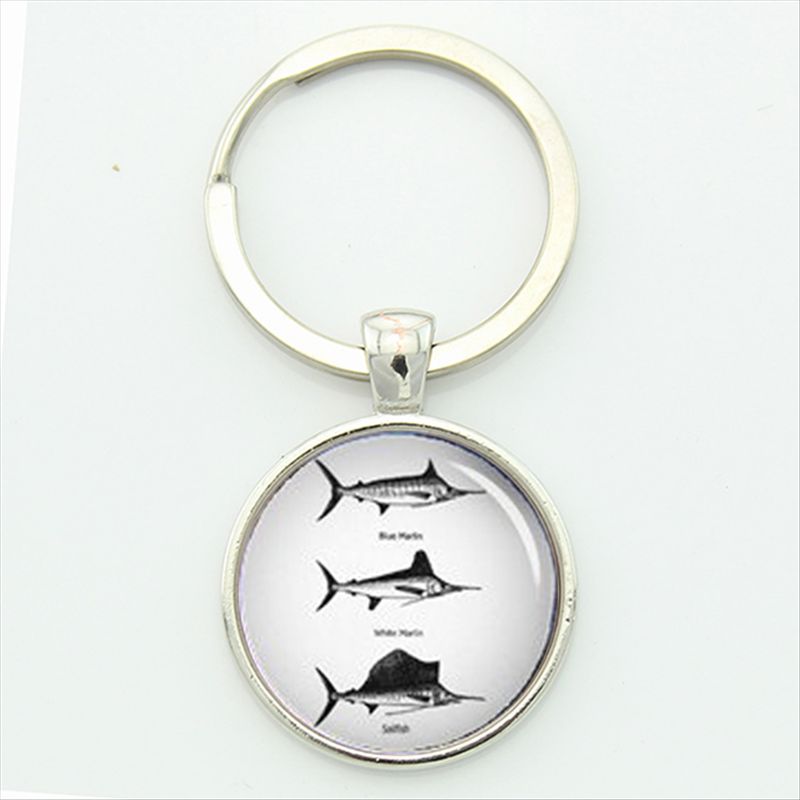 Marlin Species Keychain Pendant